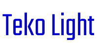 Teko Light police de caractère